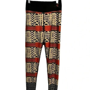 Ruva Arfic Wear Full Length Leggings Geometric Tribal Colorful Size 6